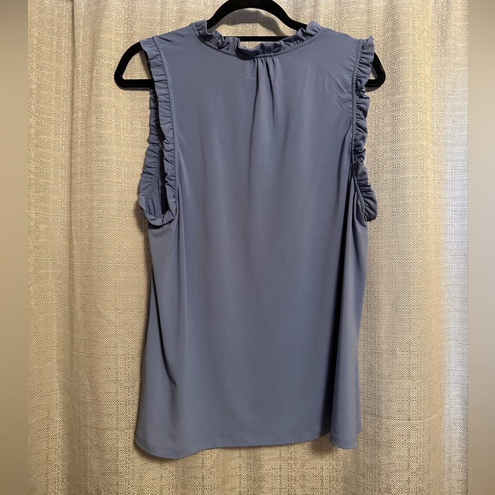 NWT Philosophy Tank Top in Soft Blue with Ruffles - Picture 3 of 4